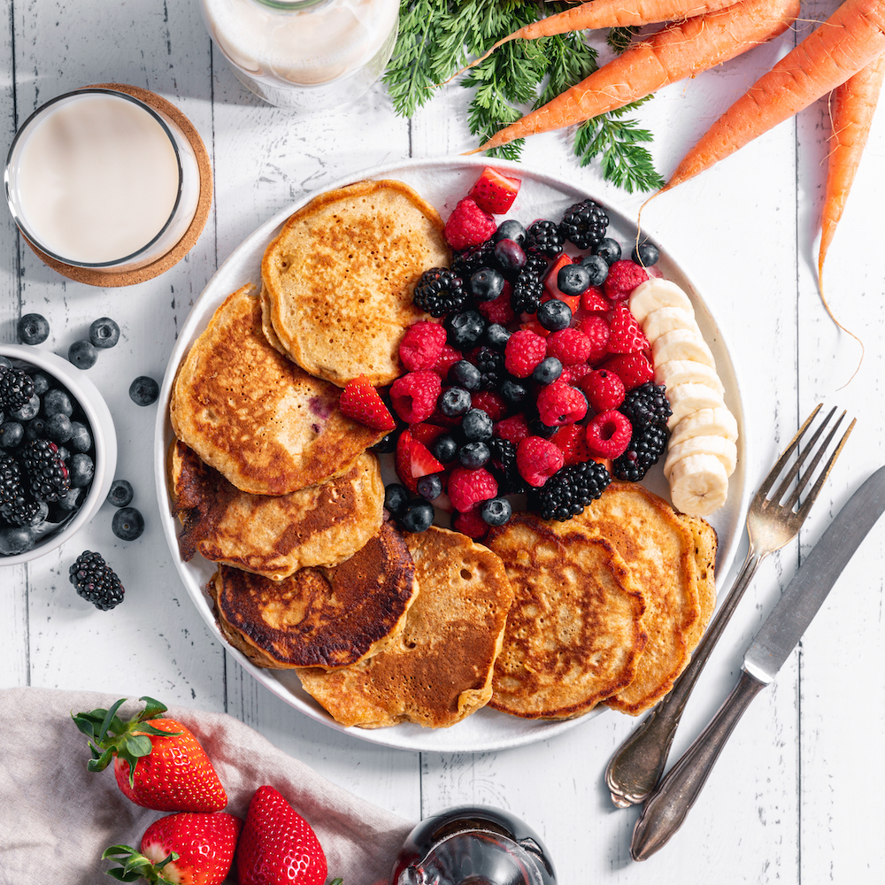 Carrot pancakes on sale