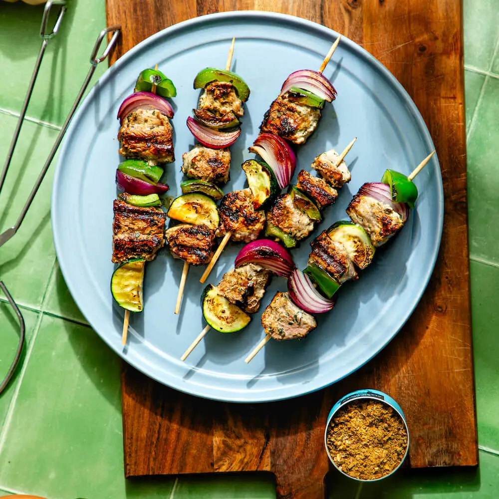 Minty Lamb Kebabs