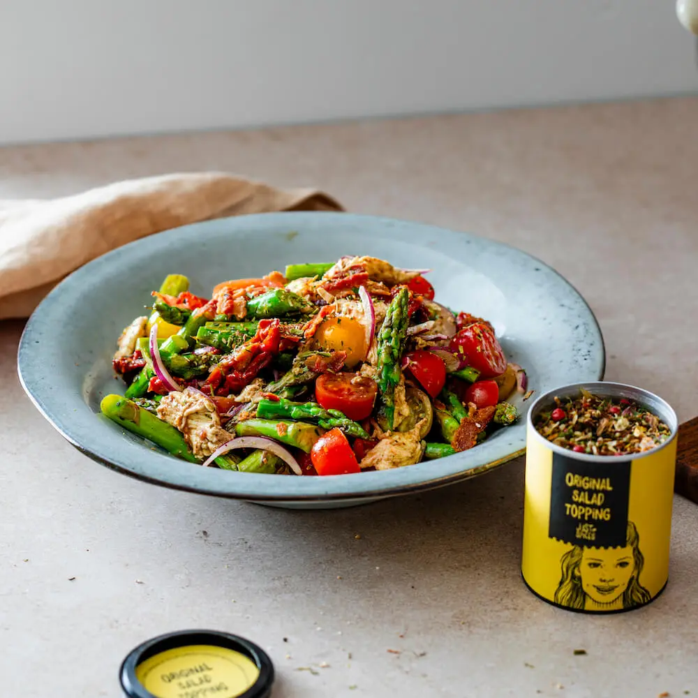 Asparagus Salad with Mozzarella and Bacon