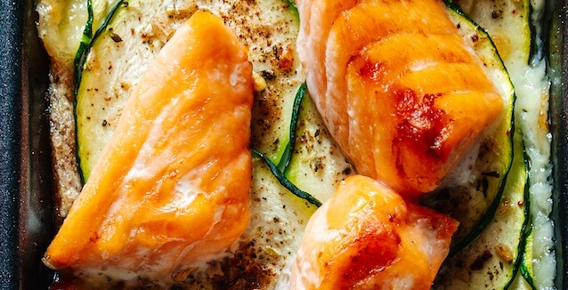 raclette party, raclette ideas, salmon and courgette raclette