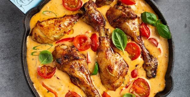 Paprika chicken in sauce